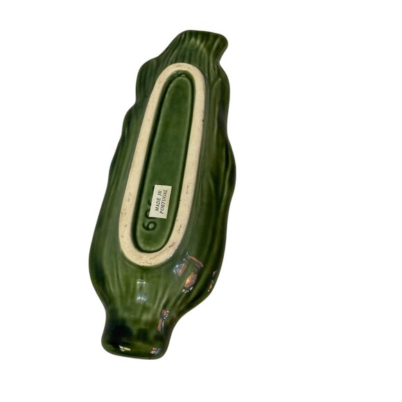 Vintage Corn-Shaped Ceramic Serving Dish Made In Portugal 8 1/2" - Picture 11 of 14